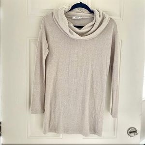 MANGO Soft Beige Tunic Sweater